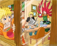 Naruto, Minato e Kushina